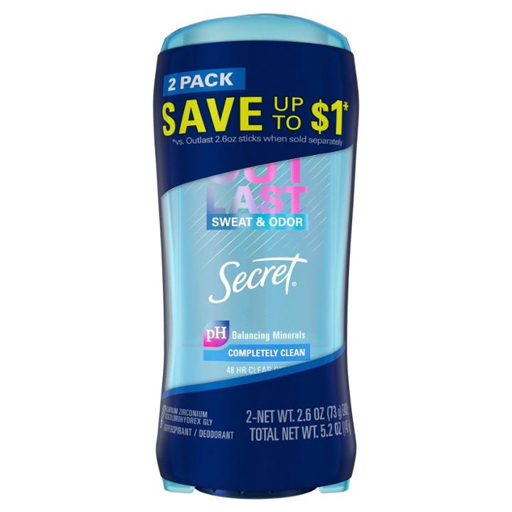 Secret Outlast Clear Gel Antiperspirant Deodorant For Women - Completely Clean