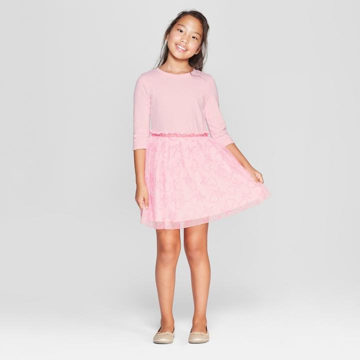 Girls' Xo Valentine's Day Dress - Cat & Jack Pink