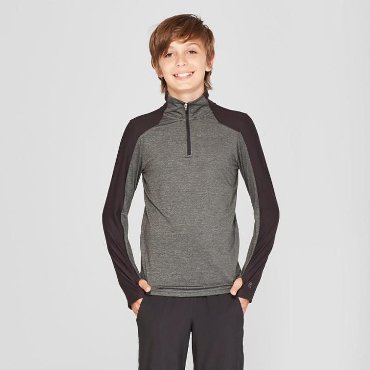 Boys' 1/4 Zip Pullover - C9 Champion Railroad Grey M, Railroad Gray