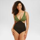 Beach Betty By Miracle Brands Women's Slimming Control Colorblock Cut Out One Piece - S,
