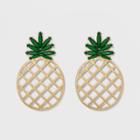 Sugarfix By Baublebar Pineapple Drop Earrings - Green, Girl's