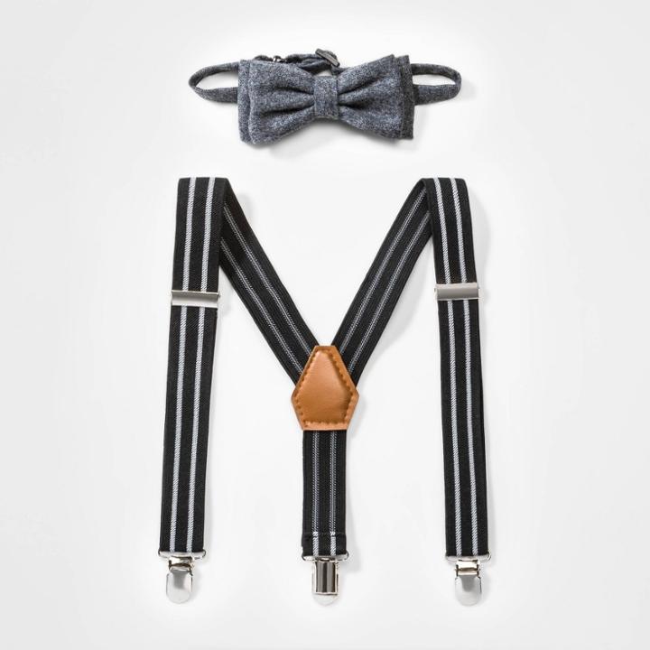 Boys' Suspender Set - Cat & Jack Black/gray