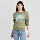 Women's Mtv Marble Graphic Sweatshirt - Green