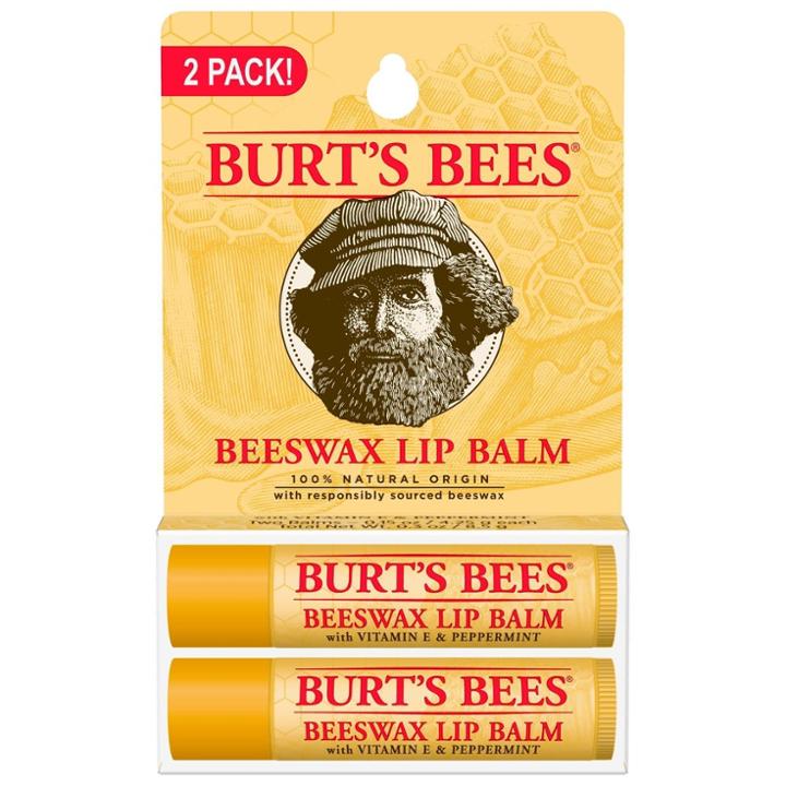 Burt's Bees Lip Balm Beeswax 2 Ct, Adult Unisex