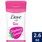 Dove Beauty Teens Strawberry Sparkle Aluminum Free Deodorant