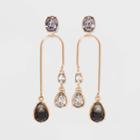Mixed Stones With Ombre Effect Drop Earrings - A New Day Black