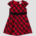 Toddler Girls' Buffalo Plaid Sleeveless Dress - Just One You Made By Carter's Red