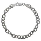 Target Women's Twisted Oval Bracelet In Sterling Silver - Gray