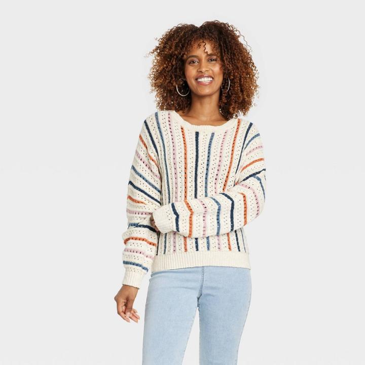 Women's Crewneck Pullover Sweater - Knox Rose Ivory