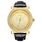 Target Men's Jbw Jb-6211l-a Hendrix Japanese Movement Genuine Leather Real Diamond Watch - Gold, Size: