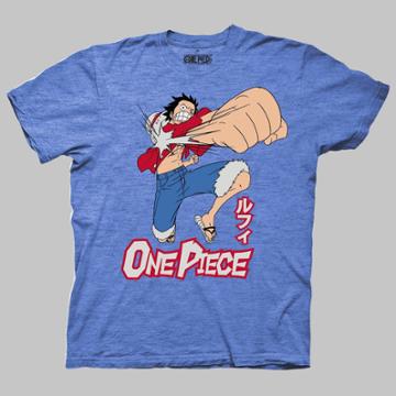 Ripple Junction Men's One Piece Short Sleeve Graphic T-shirt - Heather Blue