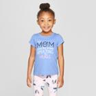 Toddler Girls' Short Sleeve 'mom Hugs' Graphic T-shirt - Cat & Jack Blue