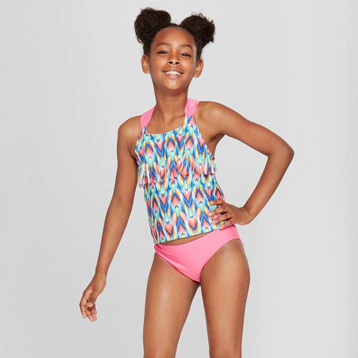 Girls' Ikat Charm Tankini Set - Cat & Jack Pink