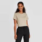 Women's Short Sleeve Casual T-shirt - A New Day Brown