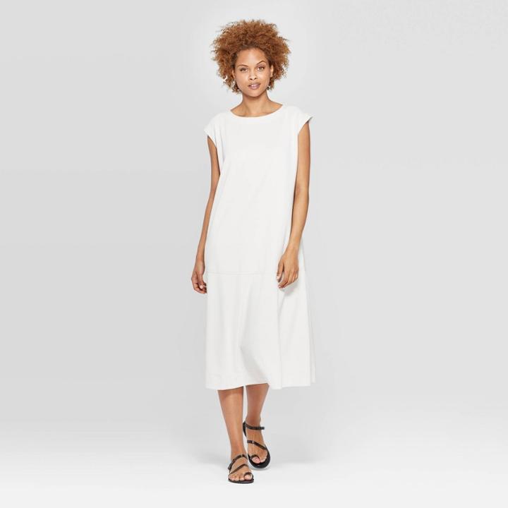 Women's Sleeveless Scoop Neck A Line Dress - Prologue Yellow