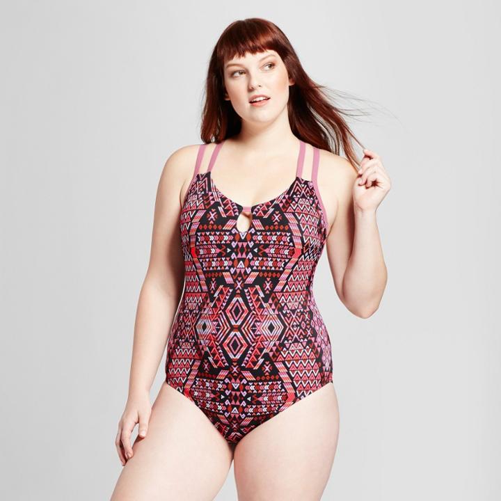 Women's Plus Size Strappy Back One Piece - Xhilaration 16w,
