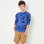 Boys' Fleece Printed Pullover Sweatshirt - Cat & Jack Blue