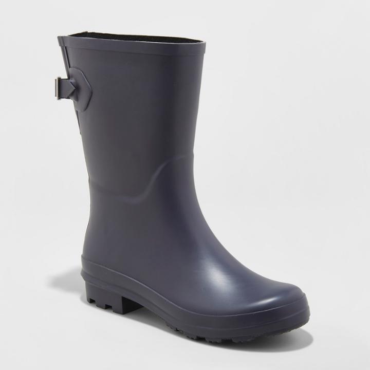 Women's Vicki Mid Rain Boots - A New Day Burgundy