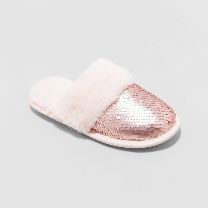 Girls' Zoie Flip Sequin Slide Slippers - Cat & Jack Pink