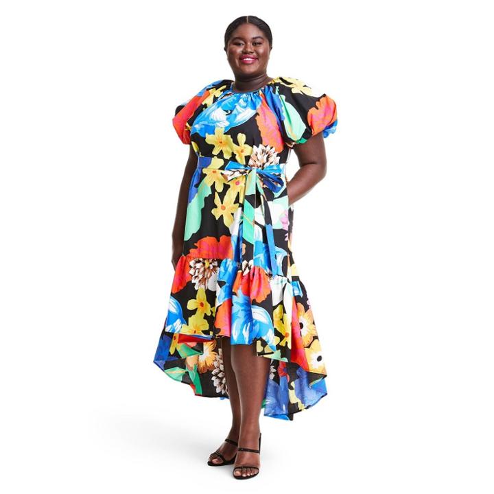 Plus Size Floral Puff Sleeve High-low Dress - Christopher John Rogers For Target
