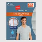 Hanes Premium Men's Slim Fit V-neck T-shirt Undershirt With Wicking Freshiq - Heather