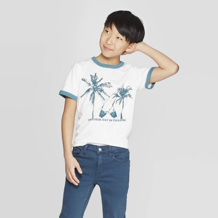 Boys' Short Sleeve Uv Change Graphic T-shirt - Art Class White