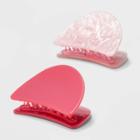 Target Solid Marble, Solid-pink, Half Moon Claw Clips - Wild Fable Pink