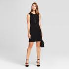 Women's Sleeveless Crew Neck Bi-stretch Twill Dress - A New Day Black