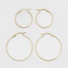Gold Over Sterling Silver Hoop Fine Jewelry Earrings - A New Day Gold