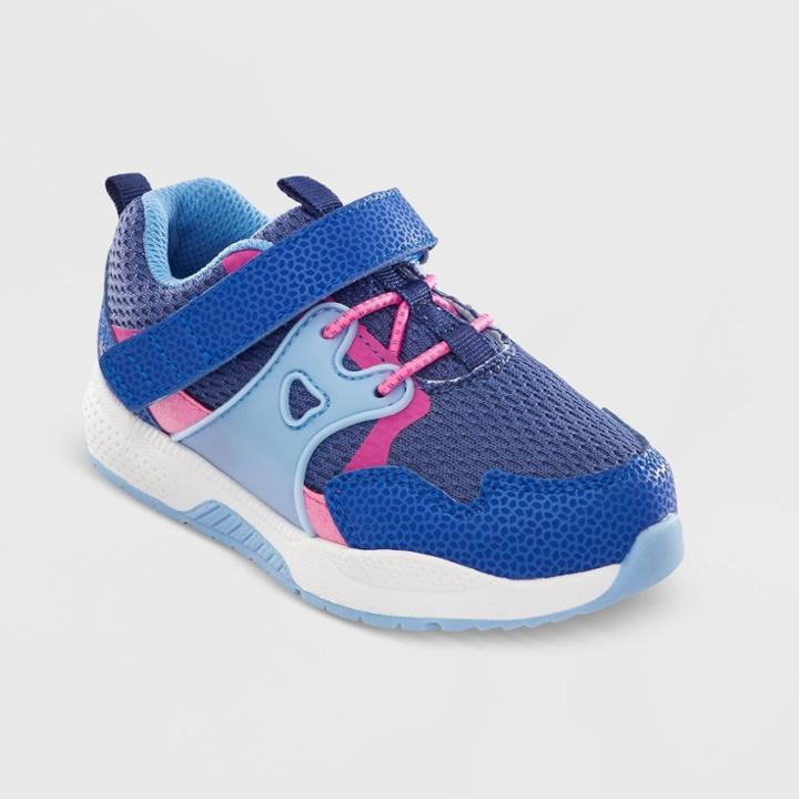 Toddler Girls' Surprize By Stride Rite Maddox Apparel Sneakers - Blue/pink