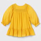 Toddler Girls' Solid Crochet Long Sleeve Dress - Cat & Jack Yellow