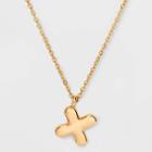 Puffy Initial Charm 'x' Pendant Necklace - Wild Fable Gold