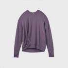 Women's French Terry Twist-front Crewneck Pullover - All In Motion Dusty Purple