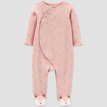 Baby Girls' Floral Bow Sleep N' Play - Just One You Made By Carter's Pink Newborn