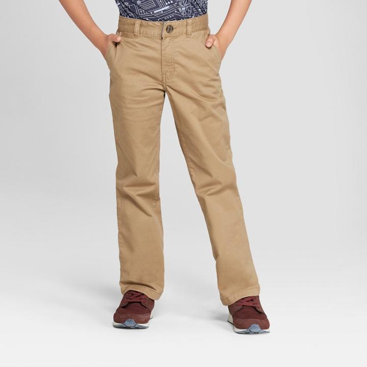 Oversizeboys' Chino Pants - Cat & Jack Brown 12 Husky, Boy's