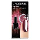 Sensationail Express Chrome + Top Coat Duo Pack Rose - 0.33 Fl Oz, Pink