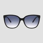 Women's Square Plastic Sunglasses - A New Day Black, Women's,