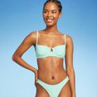 Juniors' Underwire Bikini Top - Xhilaration Light Aqua Blue