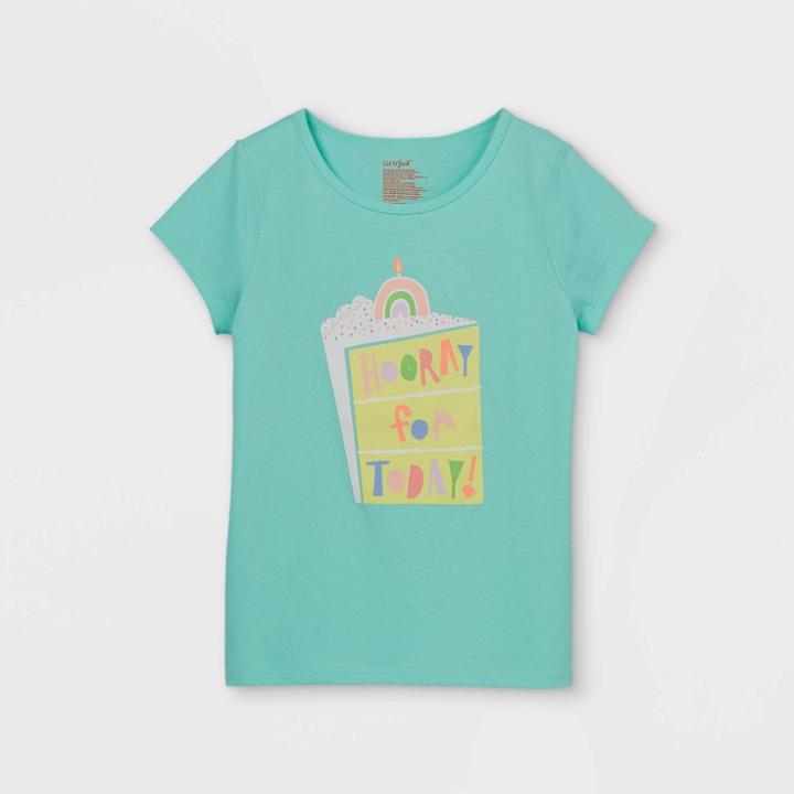 Girls' Adaptive Birthday Short Sleeve Graphic T-shirt - Cat & Jack