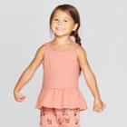 Toddler Girls' Peplum Tank Top - Art Class Pink