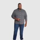 Van Heusen Men's Big & Tall Classic Fit Long Sleeve Button-down Shirt - Gray