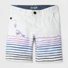 Oversizeboys' Shark Print Chino Shorts - Cat & Jack White 10 Husky, Boy's