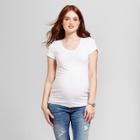 Maternity Almond-neck T-shirt - Isabel Maternity By Ingrid & Isabel White Xs, Infant Girl's