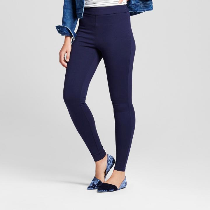 Women's Ponte Pants - A New Day Navy (blue) Xxs