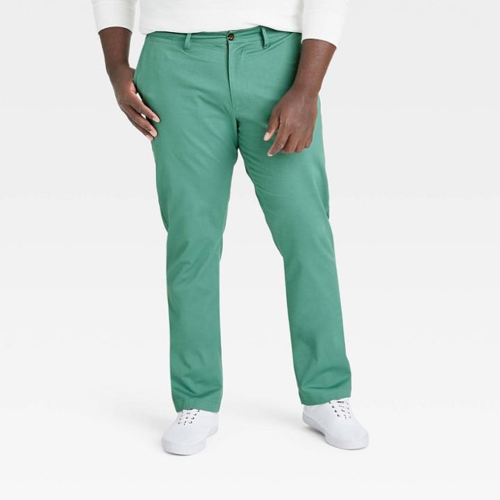 Men's Tall Athletic Fit Hennepin Chino Pants - Goodfellow & Co Dusky Green