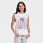 Jimi Hendrix Women's Jimmy Hendrix Muscle Graphic Tank Top - White