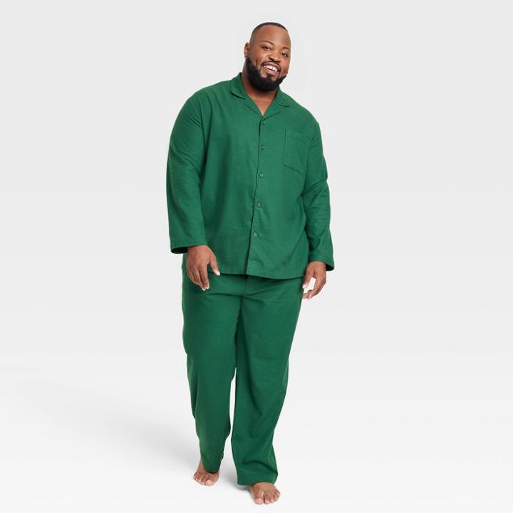 Men's Big & Tall Pajama Set - Goodfellow & Co Green