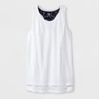 Girls' Printed Racerback Tank - C9 Champion White