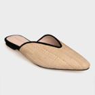 Women's Parker Raffia Backless Mules - Who What Wear Tan