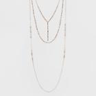 Beaded 3 Row Necklace - A New Day Gold